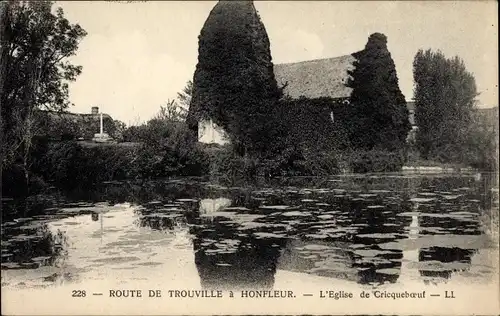 Ak Cricquebœuf Cricqueboeuf Calvados, L'Eglise