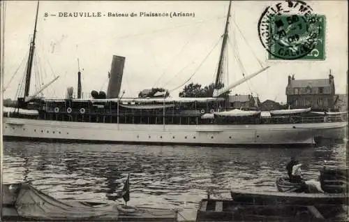 Ak Deauville Calvados, Bateau de Plaisance Ariane