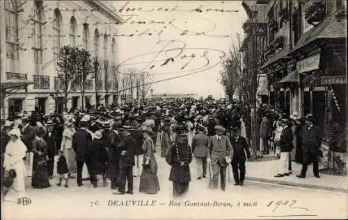 Ak Deauville Calvados, Rue Gontaut Biron