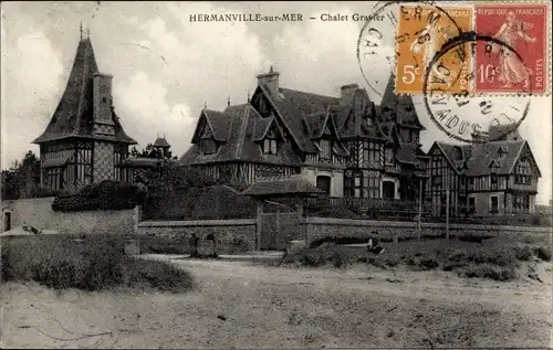 Ak Hermanville sur Mer Calvados, Chalet Gravier