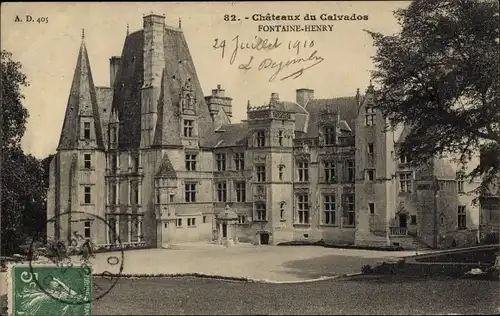 Ak Fontaine Henry Calvados, Le Chateau