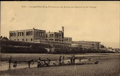 Ak Asnelles Calvados, Preventorium des Enfants des Chemins de Fer Francais