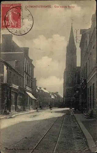 Ak Caumont l'Éventé Calvados, Une vue du Bourg