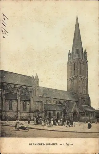 Ak Bernières sur Mer Calvados, L'Eglise