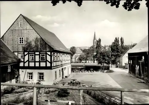 Ak Dorfchemnitz Zwönitz im Erzgebirge, Dorfmuseum Knochenstampfe