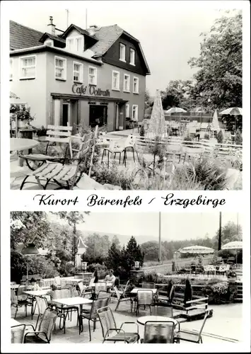 Ak Bärenfels Altenberg Erzgebirge, Cafe Vollrath, Bäckerei, Terrasse