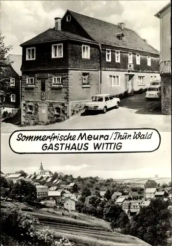 Ak Meura in Thüringen, Gasthaus Wittig, Außenansicht