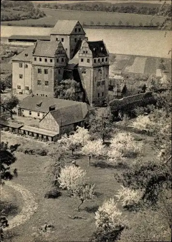 Ak Mildenfurth Wünschendorf Elster, Blick über das ehemalige Prämonstratenser Kloster