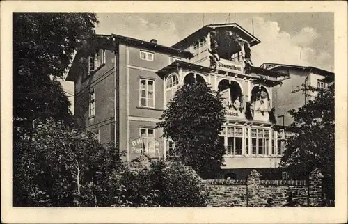 Ak Sassnitz auf Rügen, Stöwer's Hotel und Pension, Victoria Allee