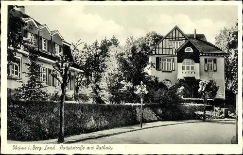 Ak Dhünn Wermelskirchen im Bergischen Land, Hauptstraße, Rathaus