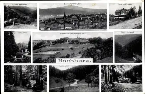 Ak Hohegeiß Braunlage im Oberharz, Ort, Umgebung,, Benneckenstein, Hotel Dicke Tannen, Wolfsbachtal