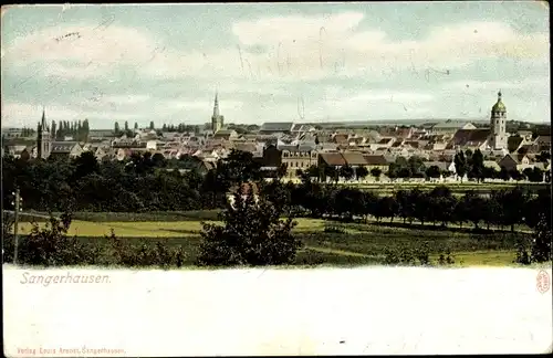 Ak Sangerhausen im Kreis Mansfeld Südharz, Panorama der Stadt