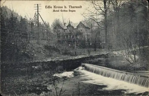 Ak Edle Krone Klingenberg im Erzgebirge, Hotel Gottes Segen