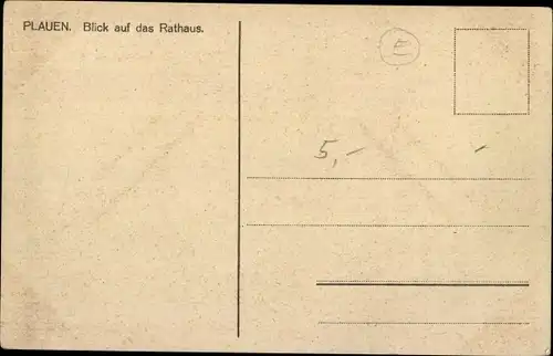 Ak Plauen im Vogtland, Blick auf das Rathaus