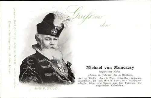 Ak Ungarischer Maler Michael von Muncacsy