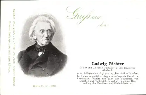 Ak Ludwig Richter, Maler und Zeichner, Professor an der Dresdener Akademie