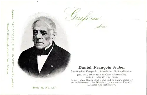 Ak Komponist Daniel Francois Auber