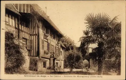 Ak Crèvecœur-en-Auge Calvados, le Château, Résidence de Montmorency
