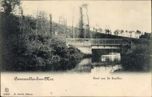 Ak Courseulles Calvados, la Pont sur la Seulles