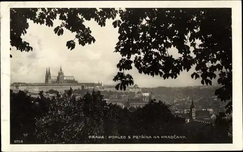 Foto Ak Praha Prag Tschechien, Pohled na Hradčany od Petřína, Hradschin