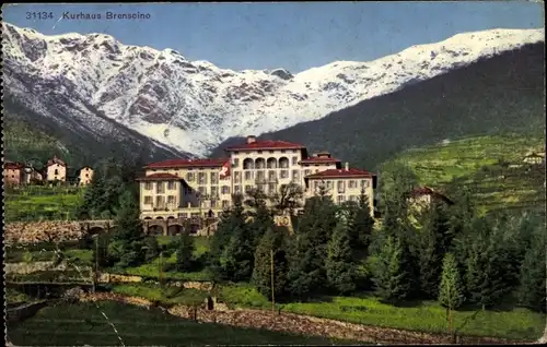 Ak Brissago Lago Maggiore Kanton Tessin, Kurhaus, Ferienheim Eisenbahner