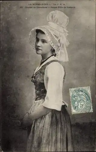 Ak Lisieux Calvados, Etudes et Costumes, Jeune Fille