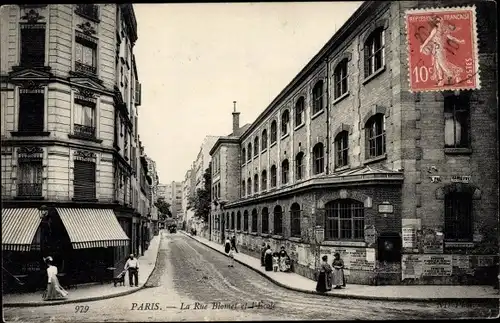 Ak Paris XV, la Rue Blomet et l'École