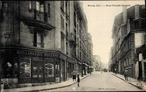 Ak Paris XVII, Rue CLaude Decaen, Boulangerie Moderne