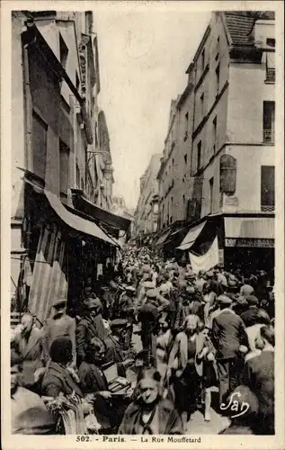 Ak Paris V, La Rue Mouffetard