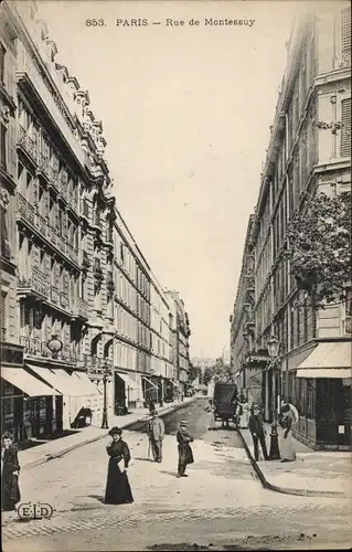 Ak Paris VII. Arrondissement, Rue de Monttessuy