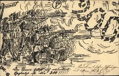 Ak Deutsche Soldaten in Uniformen, Reserve, 200 Tage