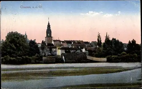 Ak Krosno Odrzańskie Crossen Oder Ostbrandenburg, Blick auf den Ort