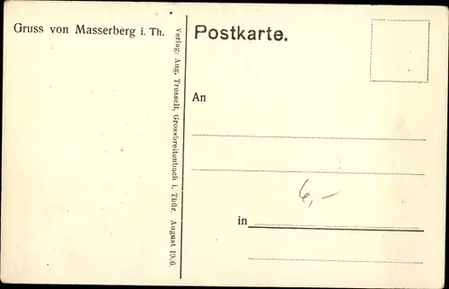 Ak Masserberg in Thüringen, Gesamtansicht