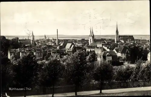 Ak Mühlhausen Thüringen, Blick zur Stadt