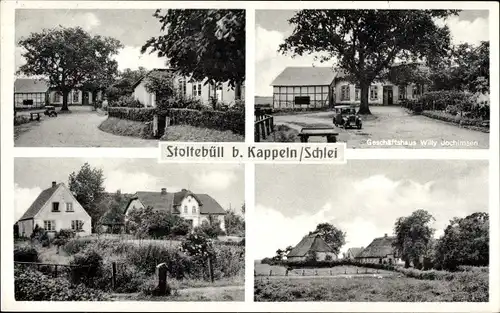 Ak Stoltebüll in Angeln Schleswig Holstein, Teilansicht, Straßenpartie, Geschäftshaus