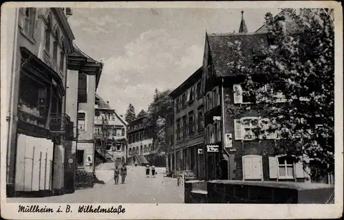 Ak Müllheim in Baden Markgräflerland, Wilhelmstraße