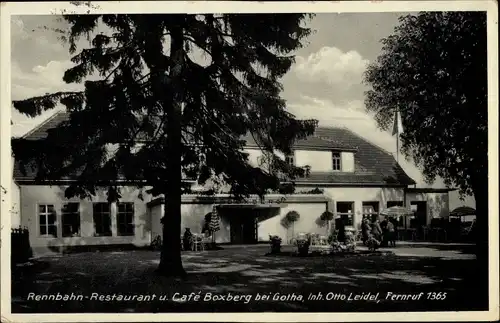 Ak Gotha in Thüringen, Rennbahn Restaurant und Cafe Boxberg