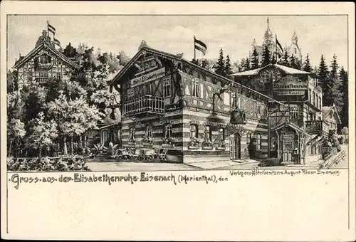 Künstler Ak Lutherstadt Eisenach in Thüringen, Elisabethenruhe im Marienthal