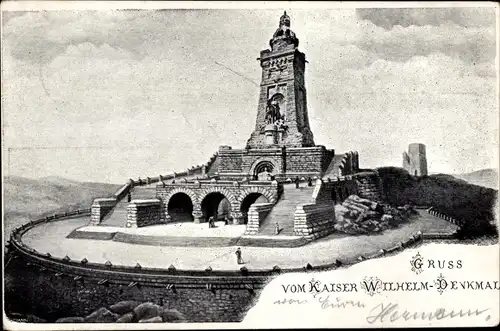 Ak Steinthaleben Kyffhäuserland in Thüringen, Kyffhäuser Denkmal, Hotel Rossla, W.Winter