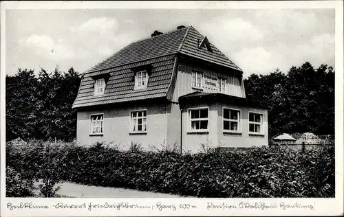 Ak Friedrichsbrunn Thale im Harz, Pension Waldhaus Hartung, Außenansicht