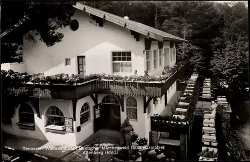 Ak Altenberg Odenthal Bergisches Land, Gasthof Deutscher Märchenwald, Terrasse