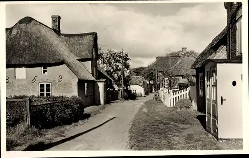 Ak Insel Amrum in Nordfriesland, Dorfstraße