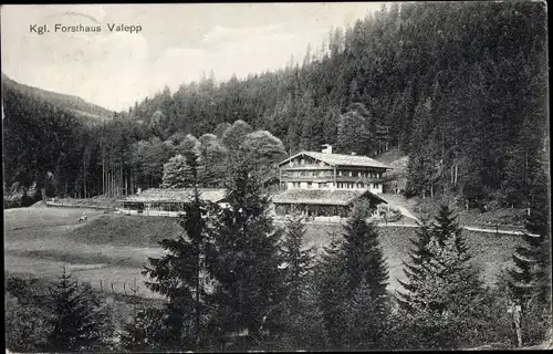 Ak Valepp Schliersee, Kgl. Forsthaus am Wald gelegen