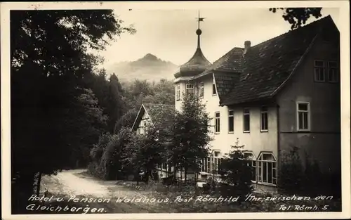 Ak Römhild, Hotel und Pension Waldhaus, Fachwerk, Gleichberge