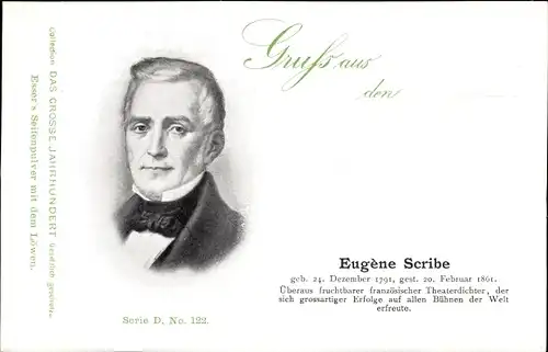 Ak Schriftsteller Eugène Scribe