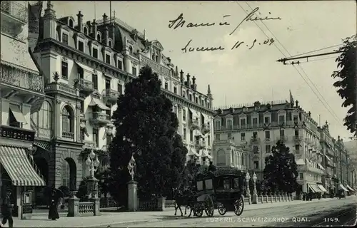 Ak Luzern Stadt Schweiz, Schweizerhof Quai