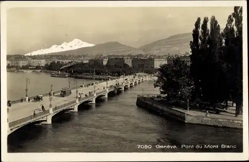 Ak Genève Genf Schweiz, Pont du Mont Blanc, Panorama