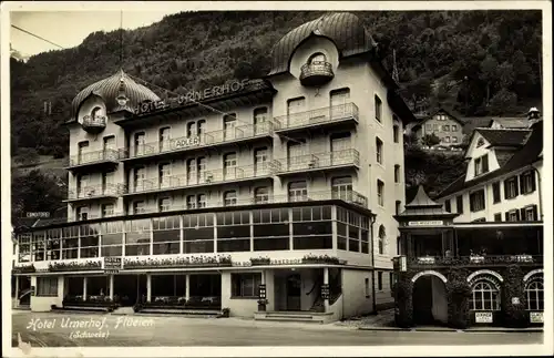 Ak Flüelen Kanton Uri Schweiz, Hotel Urnerhof