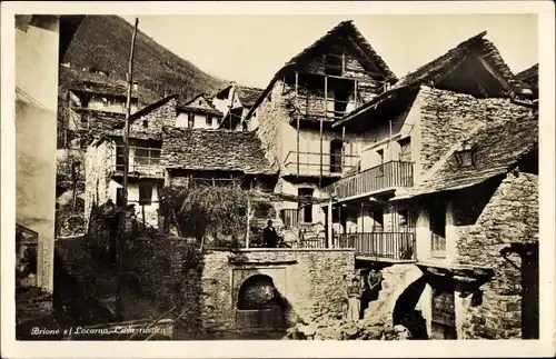 Ak Brione sopra Locarno Kanton Tessin, Casa Rustica, Ortspartie