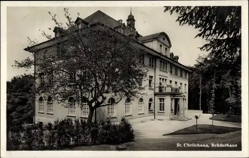 Ak Bettingen Kanton Basel Stadt, Berg Sankt Chrischona, Brüderhaus